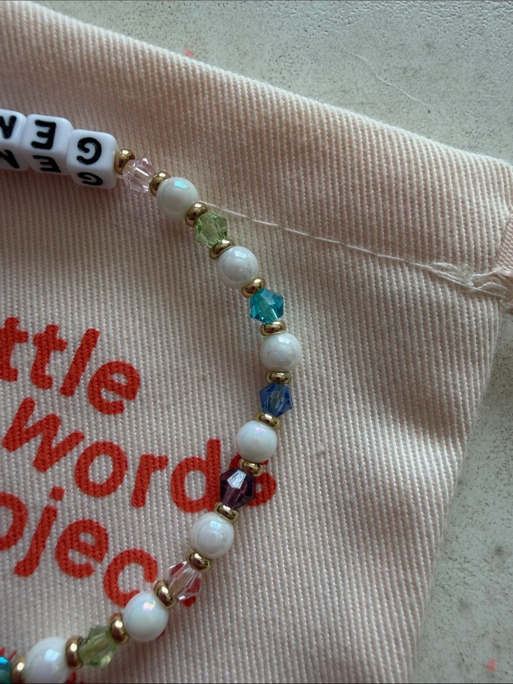“GEMINI” Little Words Project Beaded Bracelet-Size L/XL